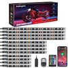 Nilight 12PCS Motorcycle RGB Led Light Kit Waterproof Multi Color Atmosphere Neon Accent Light APP and Remote Control Underbody Light Strips for Harley Davidson Honda Kawasaki Suzuki