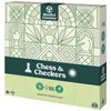 Mindful Classics, Chess Checkers Board Game Set with Bamboo Wooden Box Family Board Games Eco-Friendly Gift, for Adults and Kids Ages 8 and up