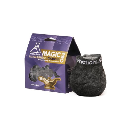 Friction Labs Magic Pro Chalk Sphere 2.2oz - Premium Moisture-Wicking Chalk Ball for Rock Climbing, Weight Lifting, Gymnastics, & Bowling - Mess Free Gym Chalk with Easy to Refill Sock