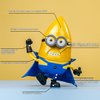 Minions Despicable Me 4 Toys,5.1 Inch Mega Gus Action Figures,6 Interchangeable Expressions and Rotatable Head Minion Model Kits，Gifts for Kids Ages 8 Years & Older