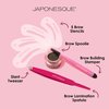 JAPONESQUE Brow Builder Kit, Includes Brow Lamination Spatula with Tweezers, 5 Brow Stencils and Brow Brush for Application of Gels, Waxes and Eyebrow Makeup