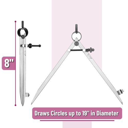 Mr. Pen- Professional Compass with Lock, 8 inch, Pencil Compass, Woodworking Compass, Compass for Geometry, Wing Divider, Compass Drawing, Drafting Compass, Carpenter Compass, Scribe Tool