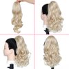 BETHANY Ponytail Extension,15 Inch Drawstring Ponytail Hair Extensions Short Wavy Fake Pony Tail Synthetic Hair Pieces for Women (Blonde)