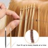 Glamordove Hair Extension Tool Kit Stainless Steel Pliers Micro Beads Remover Hook Looper Hair Gripper Sectioning Clips Wefting Sewing Salon Barber Accessories (Gold)