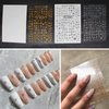 Gold Star Nail Stickers, Zodiac Nail Decal and Charms Kit for Acrylic Nail Art, Mini Universe Moon Rhinestones Professional Designer Old English Letters Assecories Self Adhesive Sheets Horoscope Gifts