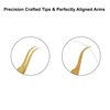 Professional Golden Tweezers for Eyelash Extension Hand Crafted Japanese Stainless Steel Precision Tweezers (Curved Tip)