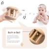 Organic Wooden Baby Rattle Toy Montessori Rattle Roller Waldorf Inspired Grasping Toddler Toys