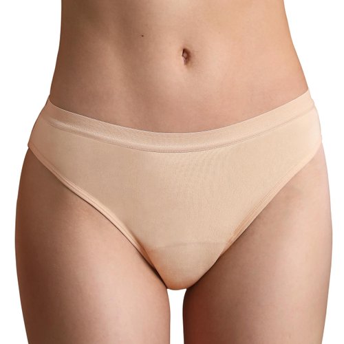 REELINDRY Washable Incontinence Underwear for Women Absorbency Panties Leak Proof Postpartum Bikini Bladder Control Briefs 1 Pack (Beige, M)