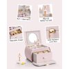 Vlando Kids Musical Jewelry Box for Girls with Drawer, Music Box with Ballerina and Stickers for Birthday Bedroom Decor, Gifts for Girls Kids Christmas Thanksgiving Gifts 2024 - Light Pink