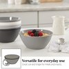 US Acrylic Fresco 28 oz. Plastic Stackable Snack Bowls for Cereal and Ice Cream in Grey Colors | Set of 8 | 6-inch Reusable, BPA-Free, Made in the USA, Dishwasher Safe Dinnerware