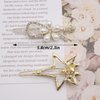 4Pcs Gold Rhinestone Pearl Hair Clips Sparkly Star Clips Flower Small Metal Hair Barrettes Decorative Wedding Hair Accessories for Women Girls Bride