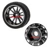 HIRCQOO 12-Spoke 12mm Hex Hub Wheel Rims & Rubber Tires Compatible with HSP Tamiya HPI Kyosho 1/10 On-Road Touring Car WLtoys 1/14 144001 Traxxas 1/16 Slash RC 1/18 A959B Buggy
