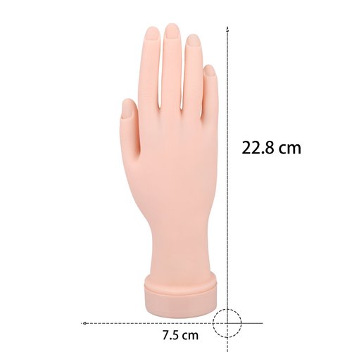 Nail Art Training Hand Model Flexible Movable Soft Fake Hand
