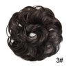 Messy Rose Bun Hair Piece Synthetic Hair Scrunchies Extension Curly Wavy With Elastic Rubber Band Ponytail Hair Extensions Tousled Updo Hairpieces for Women Girls(3# Brownish Brown)