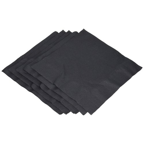 Jet Black 2-Ply Dinner Napkins | Pack of 20 | Party Supply