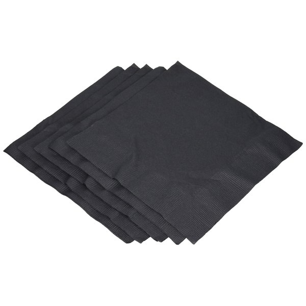 Jet Black 2-Ply Dinner Napkins | Pack of 20 | Party Supply