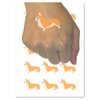 Pembroke Welsh Corgi Dog Solid Temporary Tattoo Water Resistant Fake Body Art Set Collection - 54 1" Tattoos (1 Sheet)