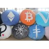 Filecoin Pillow - Embroidered Round Stuffed Plush Crypto Pillow by BlockCraft.Shop FIL Plush Pillow