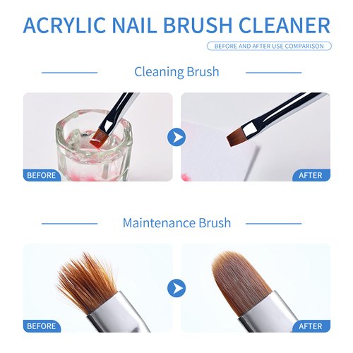 SULLMAR Nail Brush Cleaner 5fl.oz 150ml Nail Brush Cleaner And Conditioner Quickly Clean Nail Art Brush Acrylic Nail Brush DIY Salon At Home