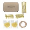 B1jounie YA Hair Accessory Set - Includes 20 U-shaped Pins, 10 Bobby Pins, 2 Invisible Hair Nets, 4 Hair Elastic Bands for Ballet Bun, Yoga, Working - Blonde
