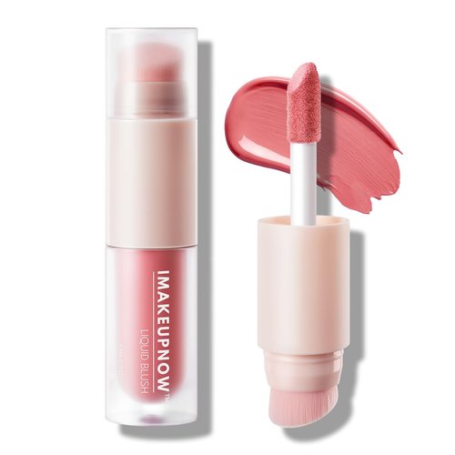imakeupnow Liquid Blush Stick for Cheeks Natural Matte Finish Blush Make Up, High Pigment Blush Stick Long-lasting Dewy Cheek Tint With Build in Brush#L001