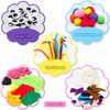 WATINC 12Pcs Hand Puppet Making Kit for Kids Art Craft Felt Sock Puppet Toys Creative DIY Make Your Own Puppets Pompoms Storytelling Role Play Party Supplies Christmas Gift for Girls Boys