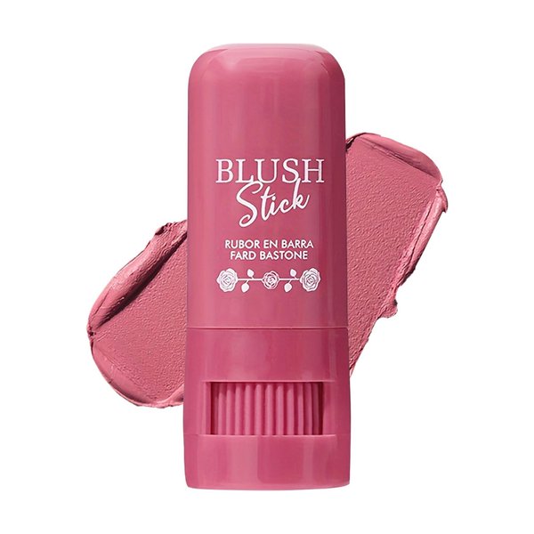 IONSGAKO Cream Blush Stick Multi-Use Makeup Blush Stick for Lip and Cheeks Tint Solid Moisturizer Waterproof Cream Blush Natural Face Blush Makeup for All Skin Tones-04 Rose Pink