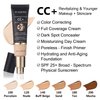 PHOERA Foundation,PHOERA CC+ Cream Color Correcting Anti Aging Hydrating Serum &SPF 25+,PHOERA Primer, PHOERA Makeup,Kabuki Brushes Foundation Brush Powder (104 Buff Beige+ 140 Buff Beige CC Cream)