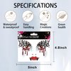 Halloween Face Sticker Sparkling Spider Crystals Face Art Stickers Blood Tears Glitter Face Gems Decals Kid Girl Face Eye Accessories for Cosplay,Make Up,Festival Party
