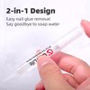 Curvlife New 3 IN 1 Nail Glue Remover Pen, Nail Glue Remover For Press On Nails, Click&Remove Pen Design, Not for Gel Polish Base Coat, For Fake Nails Debonder Adhessive Remover Acetone-free, 5ml