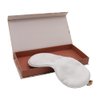 Premium Handcrafted 25 Momme Mulberry Silk Eye Mask for Sleeping (Natural White)