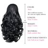 SYXLCYGG Black Ponytail Hair Clip Claw Pony Tails Extension Wavy 10" 3.5 OZ Synthetic Like Real Fake Hair piece Women Yaki Easy To Use Fluffy¬ Tangled