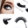 Laflare 3D False Eyelashes Russian Volume Strip Lashes | Fluffy, Wispy, Lightweight | Faux Mink Eyelashes Extension D Curl Wispy Handmade Soft Reusable 3 Packs Value Combo. (FDD06X3C)