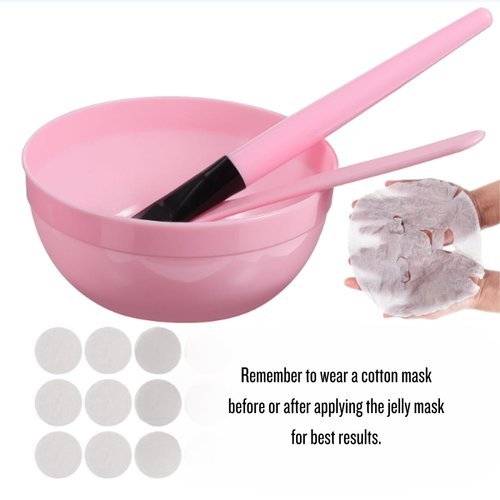 The Arcilas Novacain Jelly Mask for Facials Professional Natural Gel Face Masks,Hydrating Rubber Mask, 23 Fl Oz Jar Face Mask SkinCare (Bulgarian Rose) and Mixing Bowl Set