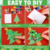 Zhanmai 48 Sets Christmas Tree Thumbprint Crafts DIY Christmas Tree Ornament Kit Make Your Own Thumbprint Tree Sign Xmas Tree Hanging Ornaments for Home Activities Holiday Party Decoration