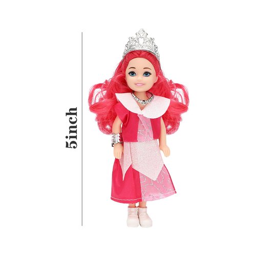 ONEST 8 Sets 6 Inch Dolls Cute Girl Dolls Include 8 Pieces Girl Mini Dolls, 8 Sets Handmade Doll Clothes, 8 Pairs of Doll Shoes