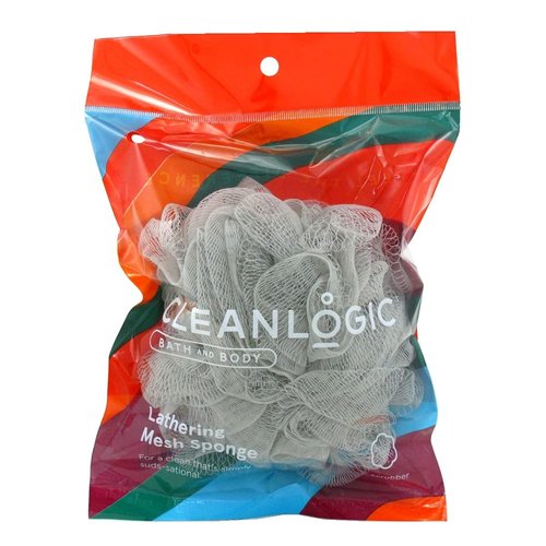 Cleanlogic Mesh Bath Sponge 50g Assorted Colors (Pack of 6)