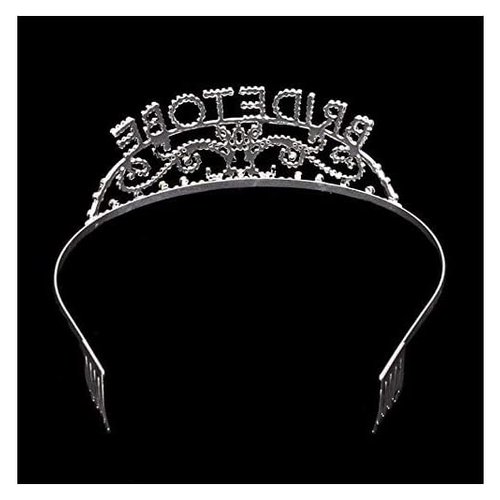 Veewon Pretty Rhinestone Sparkle Bride to Be Tiara Crown Headband Comb Wedding Bridal Shower Party Decorations