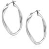 Lucky Brand Twist Hoop Earrings, Silver, One Size