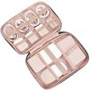 BELALIFE Portable Travel Cable Organizer Bag, Tech Storage Bag for Cord, Charger, Phone, Earphone, Hard Drive, USB, SD Card and Electronic Accessories, Pink