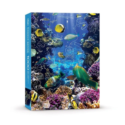 Genuine Fred, Swap Meet Under The Sea, Doodle Series, 1000-piece Puzzle, 28x20 inches