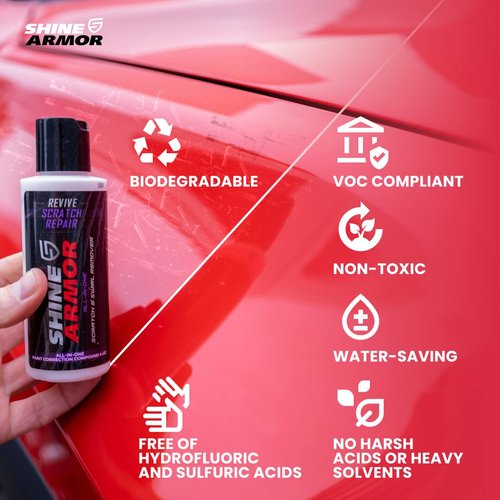 SHINE ARMOR Car Scratch Remover Repair Protection & Swirl Remover Polish 4oz