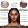 MAEPEOR Matte Bronzer 6 Colors Cream Contour Palette Face Sculpting Long Lasting Highly Pigmented SweatProof Face Bronzer Makeup (04 Teddy)