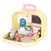 Li’l Woodzeez – Pastry Shop Playset – Travel Toy – Compact Travel Suitcase – Dollhouse Furnitures & Accessories Included – Pretend Play for Kids Age 3+