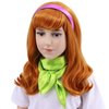Hulaidywig Orange Cosplay Costume Wig for Kid's and Headband + Green Scarf