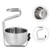NARAMAX 2 in 1 Shave Cup with Stand Holder Set Shaving Bowl with Stainless Steel Shaving Stand Brush Holder Set Razor Brush Bowl Grooming Tool for Men Beard Cleaning