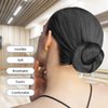 Hair Nets for Buns Invisible Elastic Edge Mesh and U Shaped Pins Set, 30PCS Hair Net, 30PCS 2.4 INCH Hair Pins, 5PCS Hair Elastic Bands, Black
