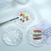 1Pc Transparent Glass Nail Art Palette Cosmetic Mixing Tools Nail Paint Palette Nail Art Mixing Palette Drawing Color Palette for Nail Art Nail Tip Holder Nail Art Display, Clear