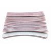 Yueton 20pcs 100/180 Grit Curve Double Sided Zebra File Emery Board Nail Files