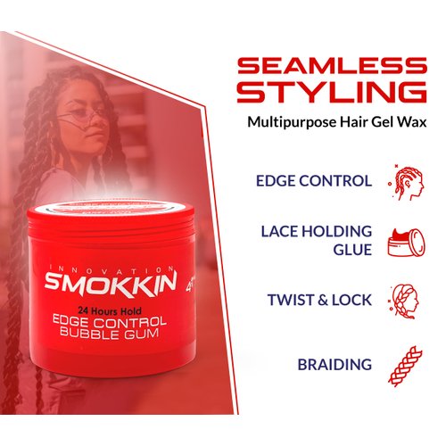 Smokkin 4-in-1 Multipurpose Professional Hair Wax- Perfect for 4c Braids-Edges-Twists-Locs-Styling